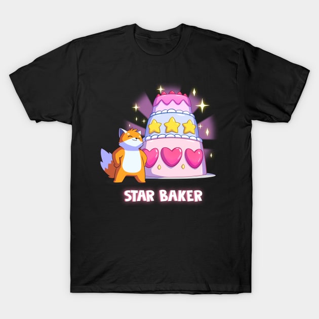 Star Baker Funny Anime Bakery Fox T-Shirt by Dojaja